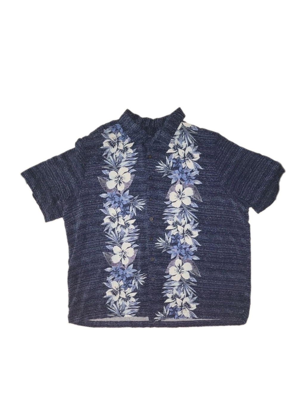 Men’s George Short Sleeve Button Up Hawaiian Shirt 3XL 54/56 Blue  Floral